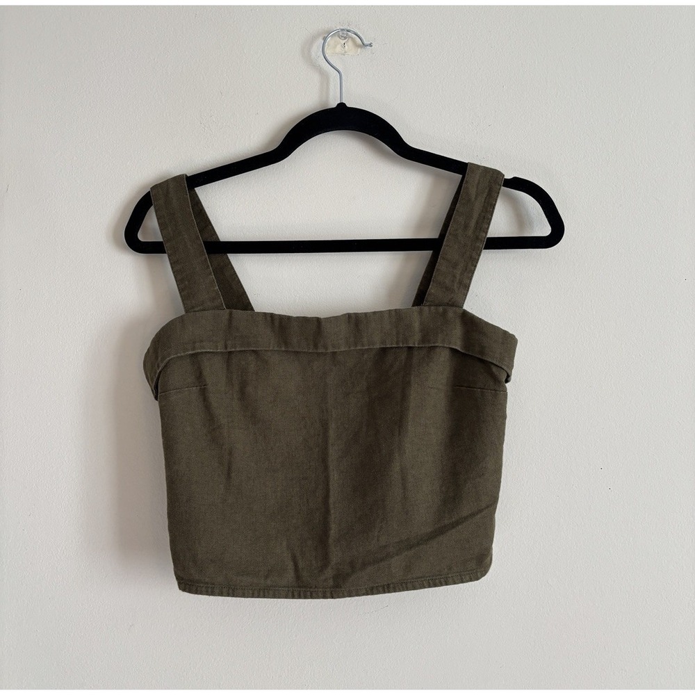 Abercrombie & Fitch‎ Crop Top Small Casual Outdoor Boho Festival Stretch Green